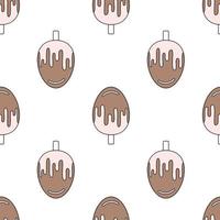 Seamless pattern with ice cream. Vector illustration.