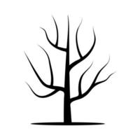 Tree without leaves. Vector illustration isolated on a white background