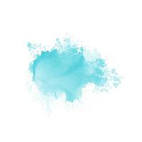 Abstract mint blue watercolor water splash vector