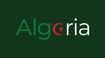 Typography Design of Algeria vector