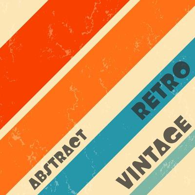 Retro Design Background with Vintage grunge texture stripes. Vector illustration