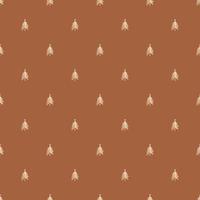 Boho Christmas pattern seamless small Christmas trees. Scandinavian Christmas tree background Cute hand drawing boho style. Vector illustration. Wrapping paper fabric, textile. Winter holidays print