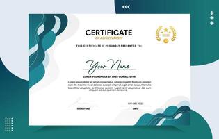 Modern of achievement certificate template vector