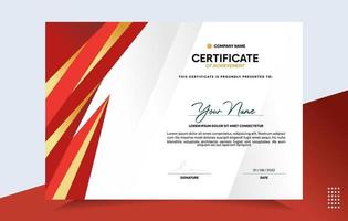 Modern of achievement certificate template vector