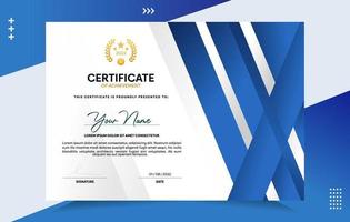 Modern of achievement certificate template vector