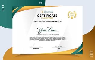 Modern of achievement certificate template vector