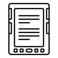 E-Book Reader Icon Style vector