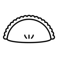 estilo de icono de empanada vector