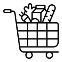 Food Cart Icon Style vector