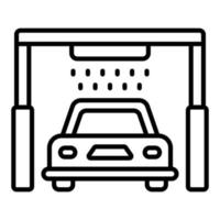 estilo de icono de lavado de autos automatizado vector