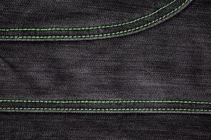 The texture of black denim cloth photo