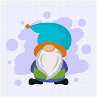 cute gnome cartoon character vector