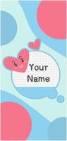 vertical banner template cute cartoon vector