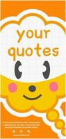vertical banner template cute cartoon vector