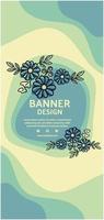 banner flower template background vertical vector