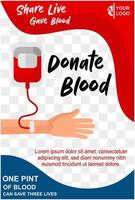 world donate blood day vector