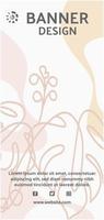 banner flower template background vertical vector