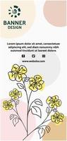 banner flower template background vertical vector