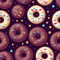 3d illustration of cartoon donuts seamless pattern photo