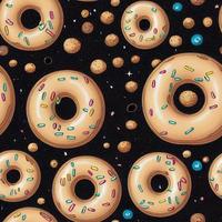 3d rendering of cartoon donuts seamless pattern photo