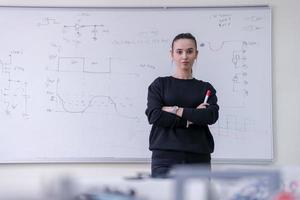 portrait of a young beautiful female student photo