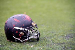 black american football helmet photo