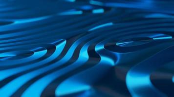 Abstract blue liquid. Smooth flow wave background. 3d rendering video
