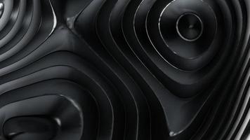 Abstract black liquid. Smooth flow wave background. 3d rendering video