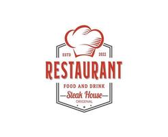 restaurante retro vintage logo vector