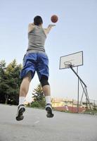 vista del jugador de baloncesto foto