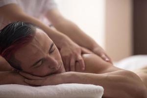 man have relaxing massage photo