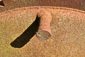 Detailed close up surface of rusty metal and steel with lots of corrosion in high resolution photo