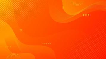 Abstract Orange Fluid Wave Background vector