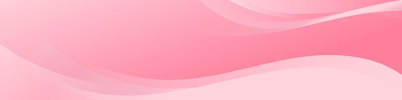 plantilla de banner de onda fluida rosa abstracta vector