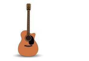 acoustic guitar, Isolated on white background, Used to play music and notes, Vector illustration.