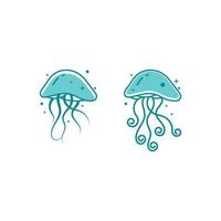 ilustración de diseño de icono de vector de medusas