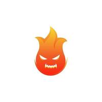 Hot flame fire vector icon illustration