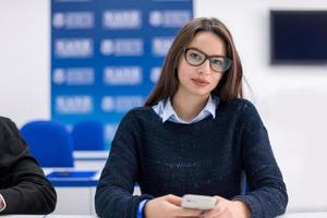 female student using a mobile phone photo