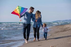 happy family enjoying vecation during autumn day photo