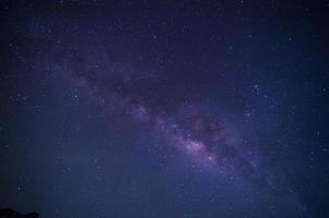 Vía Láctea galaxia y estrellas en el cielo nocturno. foto