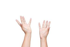 hand sign isolated on white background photo
