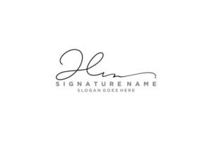 Initial JL Letter Signature Logo Template elegant design logo Sign Symbol template vector icon