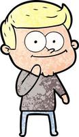 Vector man character in cartoon style