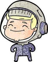 personaje de hombre astronauta vectorial en estilo de dibujos animados vector