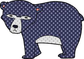 personaje de oso vectorial en estilo de dibujos animados vector