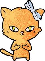 Vector cat character in cartoon style