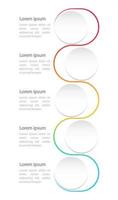 Neumorphic wavy gradient infographic chart design template. Abstract infochart with editable contour. Instructional graphics with 5 step sequence. Visual data presentation vector