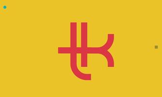 Alphabet letters Initials Monogram logo TK, KT, T and K vector