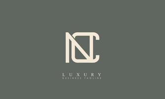 Alphabet letters Initials Monogram logo NC, CN, N and C vector