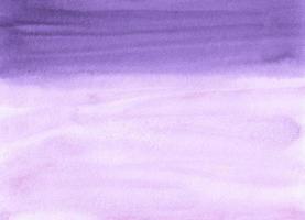 Watercolor lavender and white background texture. Aquarelle purple brush strokes backdrop. Horizontal template. photo